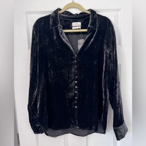 NWT J Crew Velvet Covered Button Shirt Slim Cut size 14